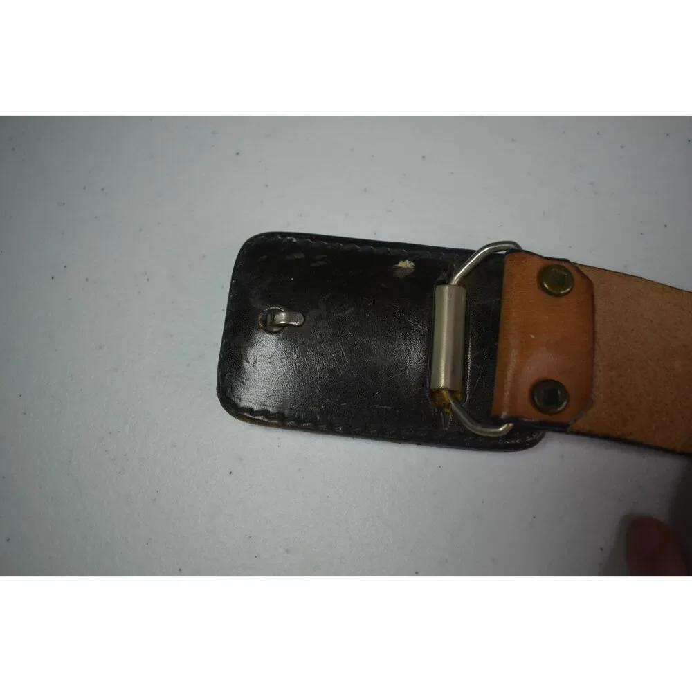 Leegin Vintage Painted Leather Belt 1975 Pastoral Scene Size 32
